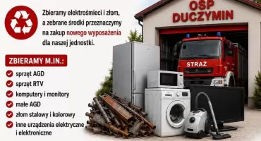 Masz stary sprzęt AGD? OSP w Duczyminie prowadzi zbiórkę złomu i elektrośmieci