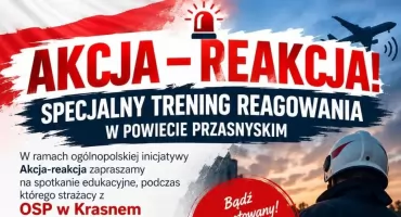 „Akcja – Reakcja” w Krasnem. Strażacy pokażą, jak zachować się podczas zagrożenia z powietrza